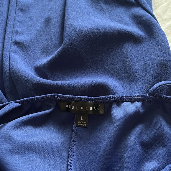 Blue Blush Royal Blue Mini Dress |Asymmetrical Hem | Party Perfect Size Large - Picture 5 of 6